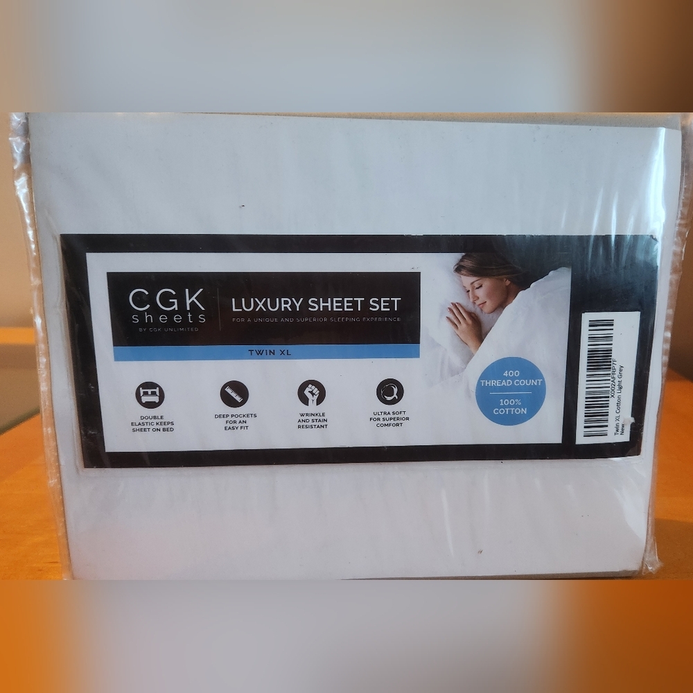 White Luxury Sheet Set - Twin XL Dorm Size Bedding